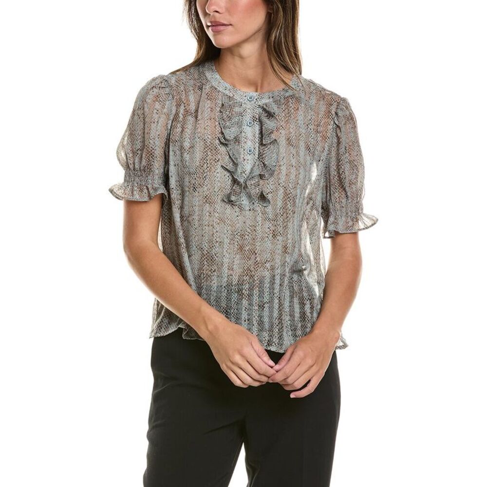 Cabi Womens  Ethereal Blouse, Blue